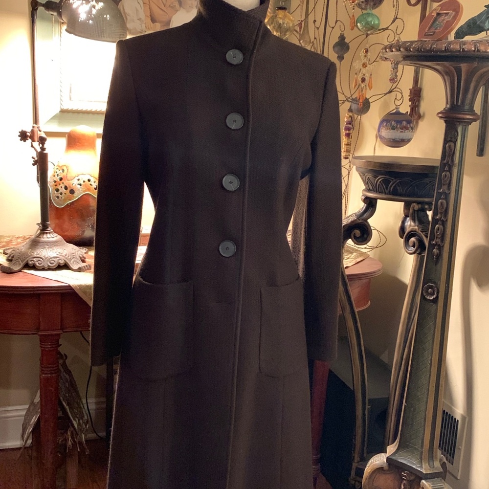 Chic Dark Chocolate "Teddy" Peacoat